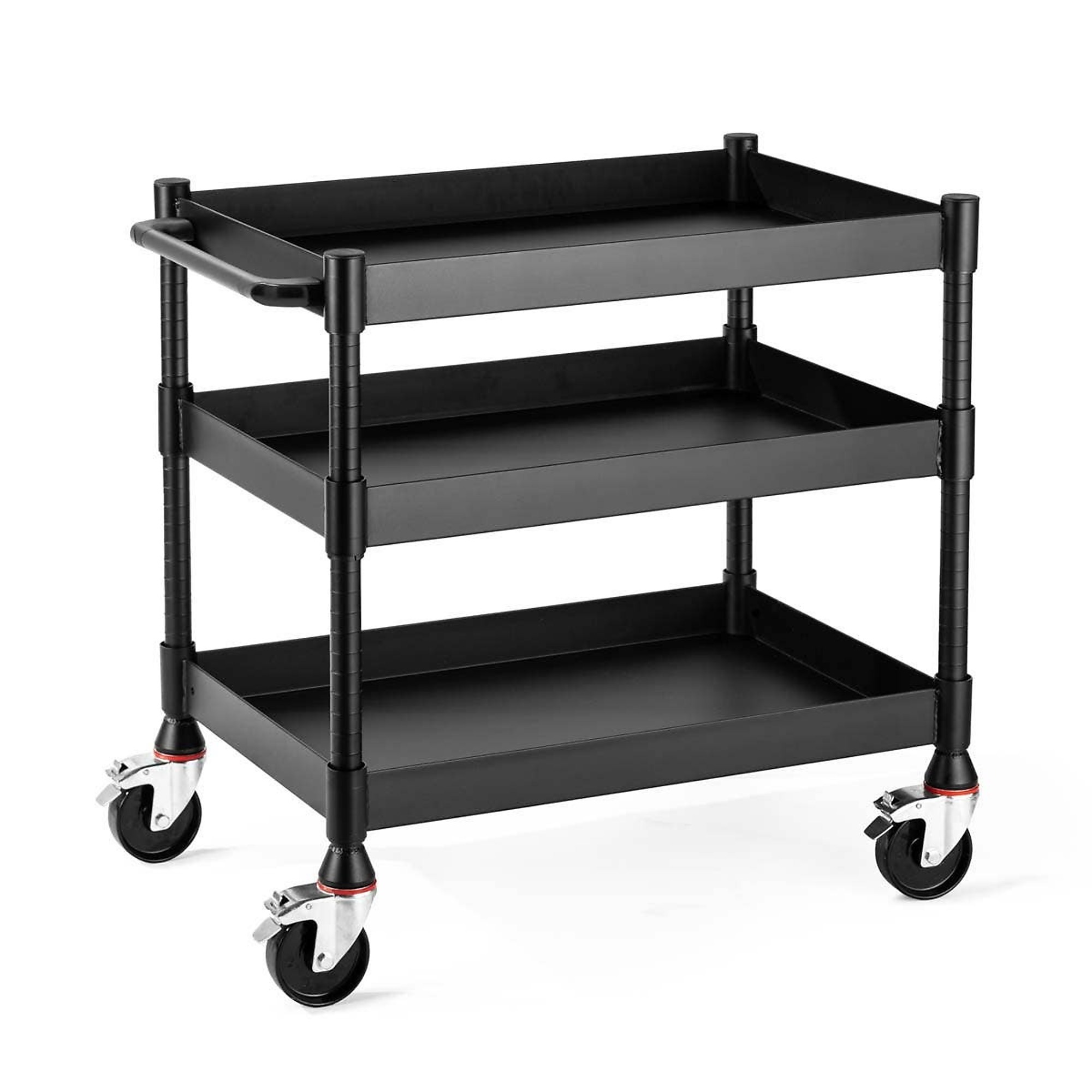 Luxor MightyHaul Heavy-Duty Utility Cart — 24in., 3 Shelves, 1200-Lb. Capacity, Heavy-Gauge Steel, Model# UCMT011